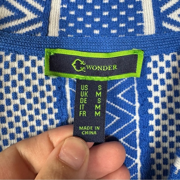 C. Wonder Blue Belted Jacket Size Small - Picture 3 of 5